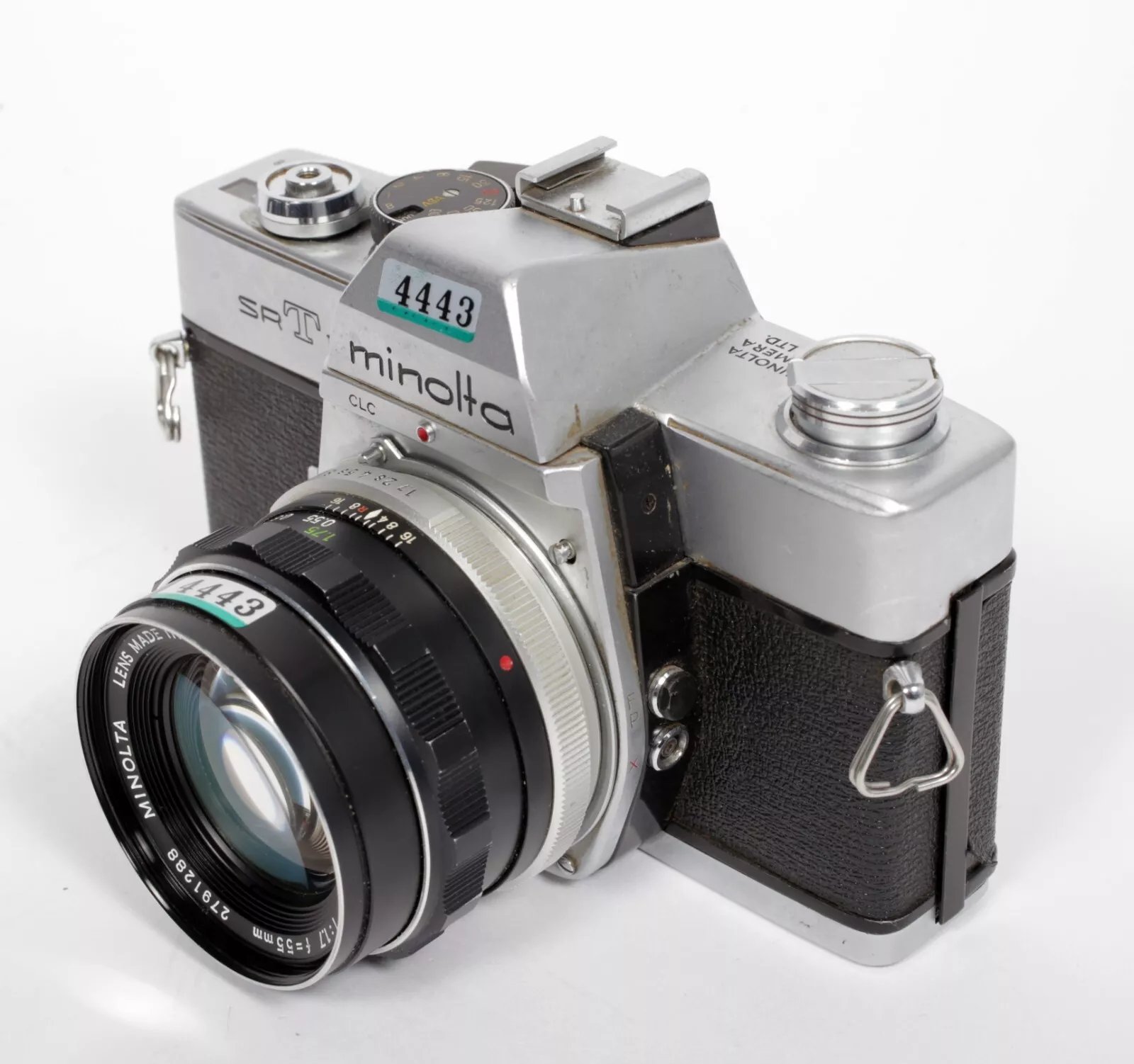 Minolta SRT-101 35mm SLR Film Camera + MC Rokkor PF 55mm F1.7 lens #4443 |  CatLABS